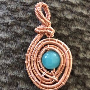 Copper spiral pendent